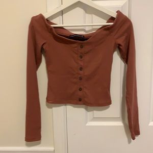 Abercrombie off the shoulder long sleeve